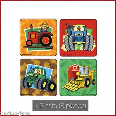 Farm Stickers X 8 - Birthday Favours - Trucks Tractors Deere/Tonka Fans - Boys • $4.40