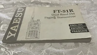 YAESU FT-51R MANUAL Original Complete • $11.02