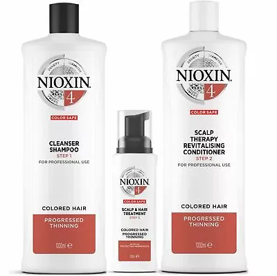 Nioxin System 4 For Progressed Thinning Coloured Hair  Mutliple Variations • $42.95