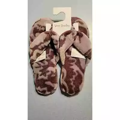 Vera Bradley Slippers Fuzzy Flip Flops 9/10 Nwt • $16