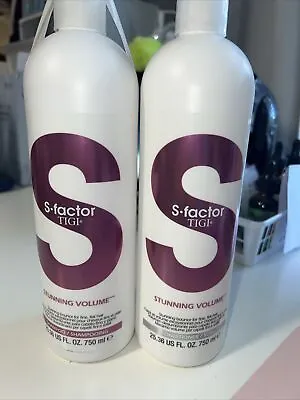 Tigi S - Factor Stunning Volume Shampoo & Conditioner Duo 25.36 Fl Oz Each New • $49.99
