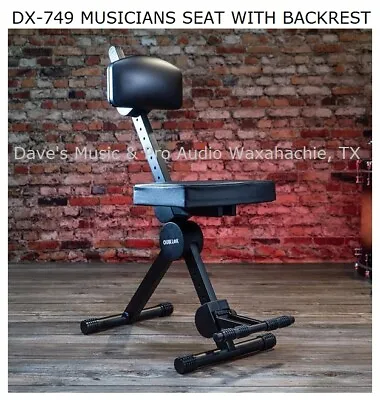 DX-749 Quik Lok Musician's Stool W/ ADJ Backrest Ships FREE To Most US Zip Codes • $350.99