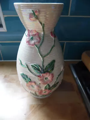 MALING LUSTREWARE APPLE BLOSSOM VASE - EXCELLENT CONDiTION - NO CRACKS/CHIPS. • £15