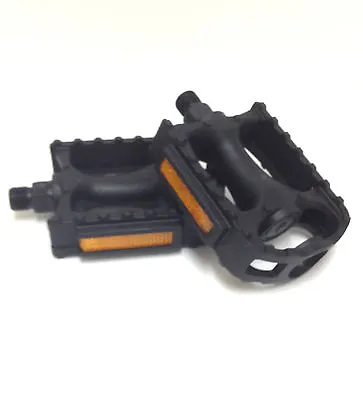 Bicycle Pedals 9/16 Inch Pedals Cromo Spindle Plastic Pedal Bike Replacement New • $11.34