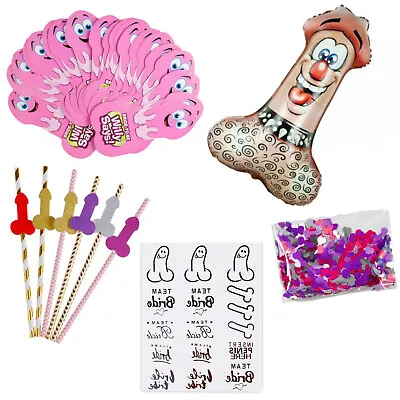 Willy Penis Straws Hens Night Party Games Willy Confetti Tattoos Bachelorette • $8.55