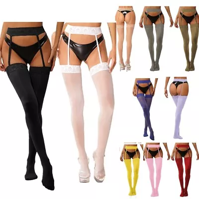 US Women's Lace Cutout Pantyhose Hollow Out Suspender Tights Stockings Hosiery • $5.95