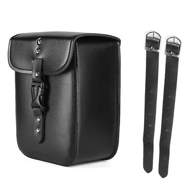 PU Leather Side Pannier Saddlebag Storage Box Pouch Luggage Tool Bag Motorcycle • $23.51