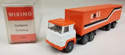 Wiking HO 1:87  #520 Ceti Scania Semi Trailer Container Truck 6 1/2  Mint W/Box • $9.95