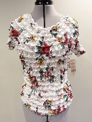 Woman's Vintage Fashion Popcorn Shirt Blouse • $9.99