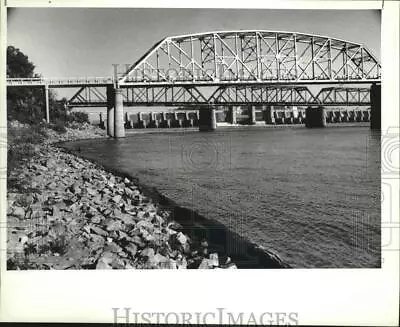 Press Photo Clark Bridge Over Water - Ata02540 • $16.99
