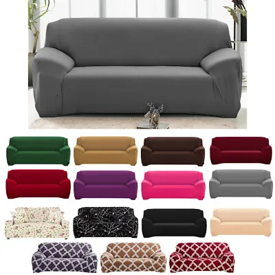 Stretch Spandex Chair Sofa Couch Cover 1/2/3/4 Seat Elastic Slipcover Protector • $21.80