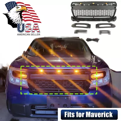 Front Grille Mesh Fits For Ford Maverick 2022-2024 Bumper Grill With LED Light • $236.55