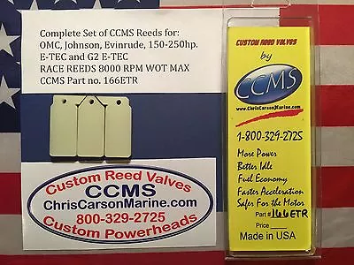 CCMS Johnson Evinrude Racing Outboard Reed 150-250hp E-TEC & G2 ETEC PN166ETR • $175