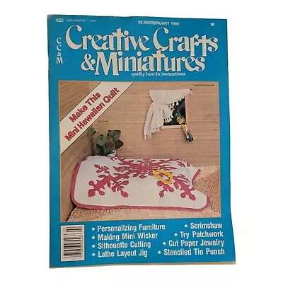 Vtg  Creative Crafts & Miniatures Magazines 1985- 1981 Lot Clown Hawaiian Quilt • $15.50