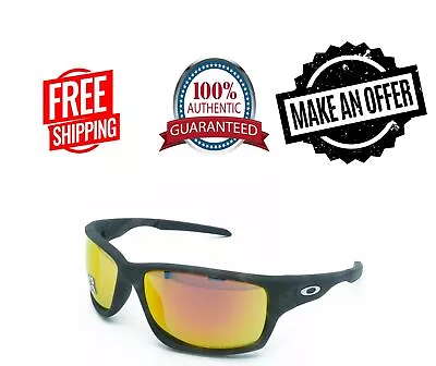 Oakley OO9225-15 Mens Canteen Polarized Sunglasses Matte Black/Ruby Iridium • $69.95