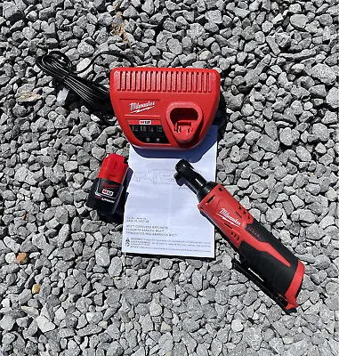 NEW Milwaukee 2457-20 M12 Cordless 3/8  Ratchet Tool  1.5 Ah Battery Charger • $129.95