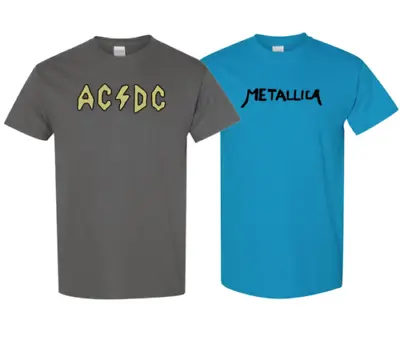 ACDC AC DC / Metallica Shirt Beavis And Butthead Halloween Costume FAST SHIPPING • $14.99