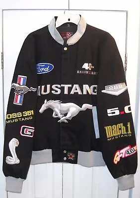 Ford Mustang 40th Anniversary Embroidered Jacket Black JH Design Men's XL • $140