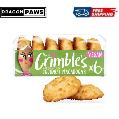 Mrs Crimble's Gluten Free Vegan Coconut Macaroons Premium Quality Pack Of 6x 180 • £3.95