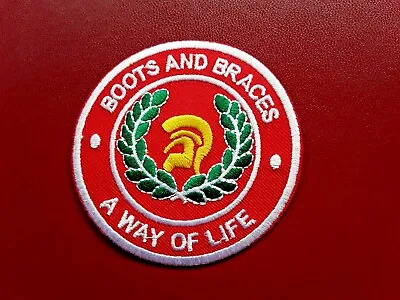 £3.35 • Buy Trojan Records Skinhead A Way  Of Life Boots Braces Embroidered Patch Uk Seller 