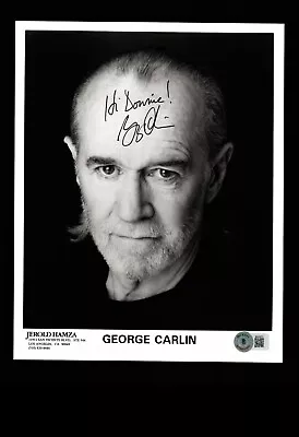 George Carlin Signed Photo 8x10 Beckett Authenticated Coa Stand Up Comedian • $199.99