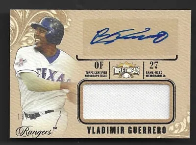 2014 Topps Triple Threads Vladimir Guerrero Auto Jumbo Relic #15/25 Rangers • $40