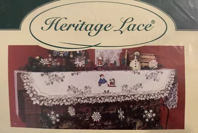 Heritage Lace Holly Table Mantle Scarf With Little Red Sled New! Made In The USA • $22.99