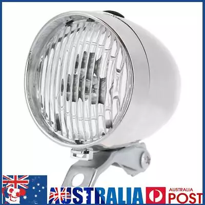 Vintage Bicycle 3LED Front Light Headlight Safety Warning Light (Silver) • $18.79