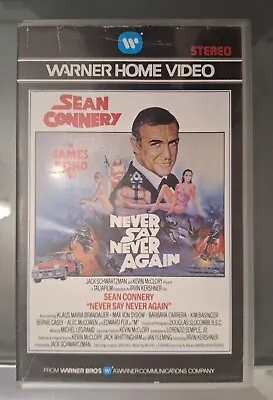 Never Say Never Again 007 VHS Warner Big Box Ex Rental Pre/Post Cert James Bond • £12