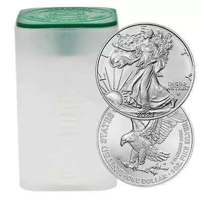 Roll Of 20 - 2023 $1 American Silver Eagle 1 Oz BU • $661.75