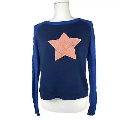 Marilyn Monroe Blue Women's Two Tone Blue Sweater With Peach Star XS • $25