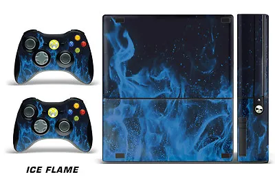 $8.95 • Buy Skin Decal Wrap For Xbox 360 E Gaming Console & Controller Sticker Design ICE 