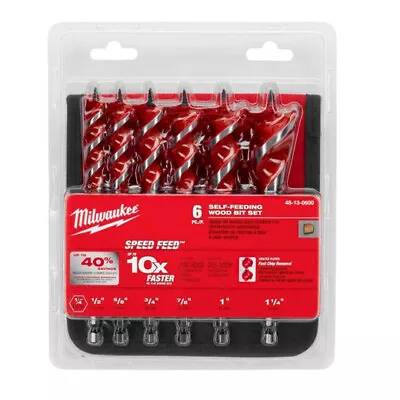 Milwaukee 48-13-0600 Speed Feed Self-Feeding Wood Bit Set 6 Piece • $50.88