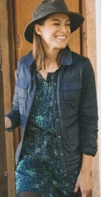 £9.99 • Buy Miss Captain Tortue Blue & Green Floral Voile Dress Size UK 10 EU 38