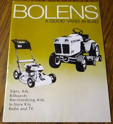 Bolens Lawn Garden Tractor & Attachments & Mowers Dealer Advertising Sales Guide • £30.83