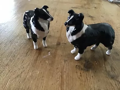 Pair Of Beswick Sheepdogs. Black & White Approximately 7cm High 10cm Long. • £20