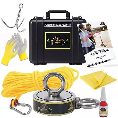 1320LB’s Complete Magnet Fishing Kit | Double Sided Fishing Magnet Kit Wit • $80.70