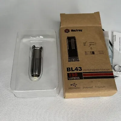 MecArmy BL43 CREE XP-G2 LED 130 Lumens Brass Titanium USB Rechargeable Mini B... • $39