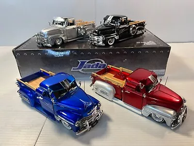 '51 Chevy  Street Low  Trucks 1/24 Scale 4 Pack By Jada • $110