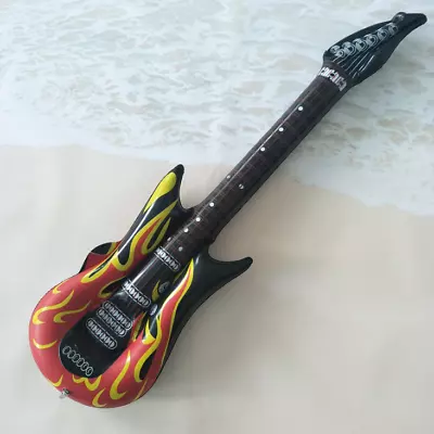 Inflatable Electrical Guitar Birthday Party Decor Music Band Fancy Dress Prop • £3.98