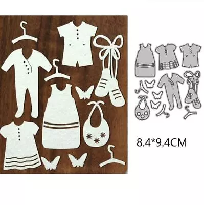 Baby Clothes Metal Cutting Dies Stencil Scrapbooking Embossing Cards Template • £3.78