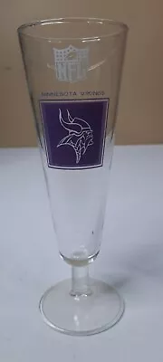 Vintage Minnesota Vikings NFL Pilsner Flute Beer Glass • $30