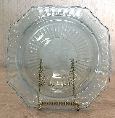 Collectible Plate Hocking Mayfair Open Rose Delphite (blue) Color • $50.15