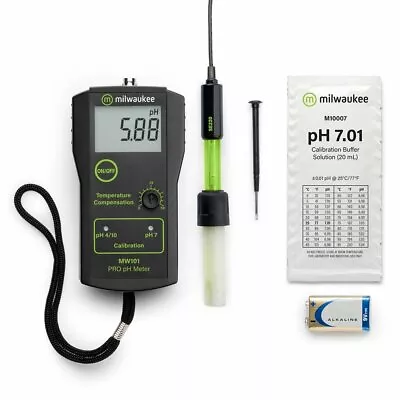 £108.32 • Buy Milwaukee MW100 Smart Portable PH Meter, SE220 Probe + Solutions