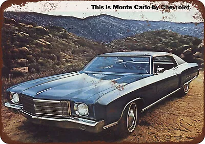1970 Chevy Monte Carlo Vintage Look Reproduction Metal Sign 8 X 12 • $21.95
