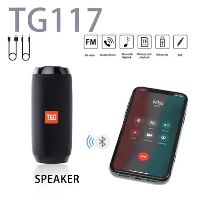 Portable Bluetooth Powerful Speaker Sound Cannon Speaker Music Player Black USB • $14.99