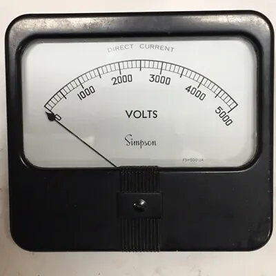 Rare Simpson Sk 525-447 Volt Meter 0 - 5000 Volts Dc Direct Current Fs=500 Ua * • $60