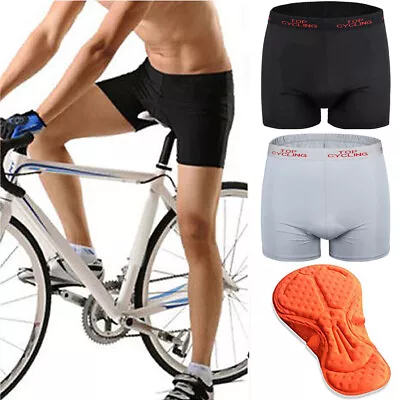 Men's Cycling Shorts Bicycle Bike Underwear Pants With Sponge Gel 3D Padded USA • $13.39