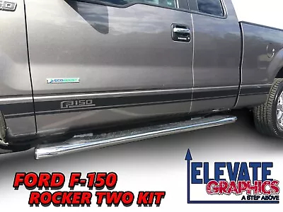 Fits Ford F-150 Rocker Two Side Stripes Vinyl Graphics Decals 3M Stickers 09-20 • $49.95