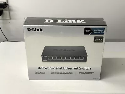 D-Link DGS-108 8-Port Gigabit Ethernet Switch Brand New Sealed In Box • $27